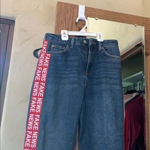 Fake news jeans top shop